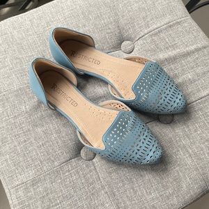 Blue flats. Size 7. Worn only once.